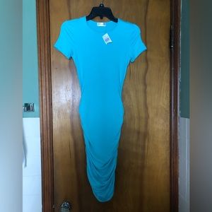 Back Cutout Short Sleeve Midi Bodycon Dreaa